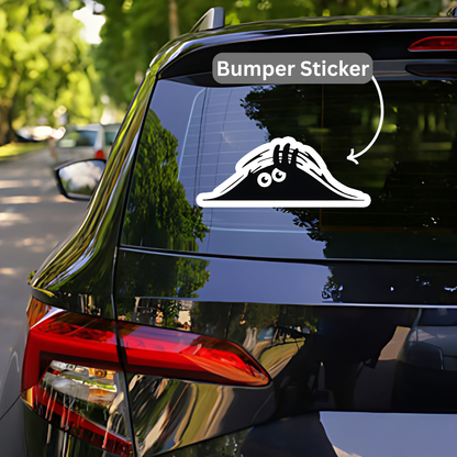 Little ghost sneak-peak Bumper Sticker