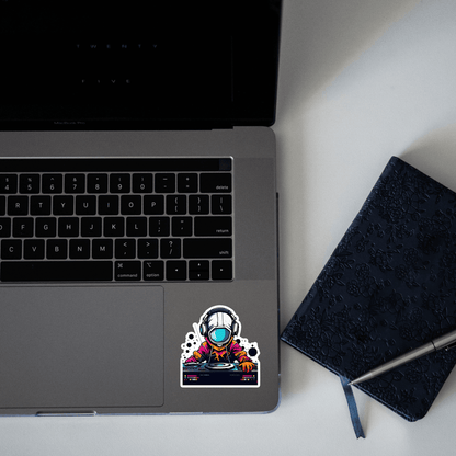 Illustration DJ art sticker - sticckiz.com