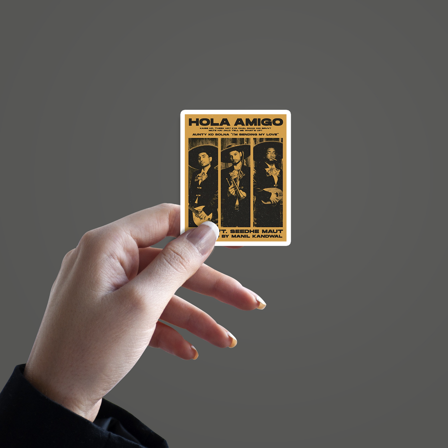 Hola Amigo Card Sticker