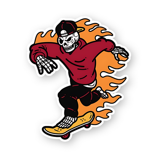 Ghost riding skates Sticker