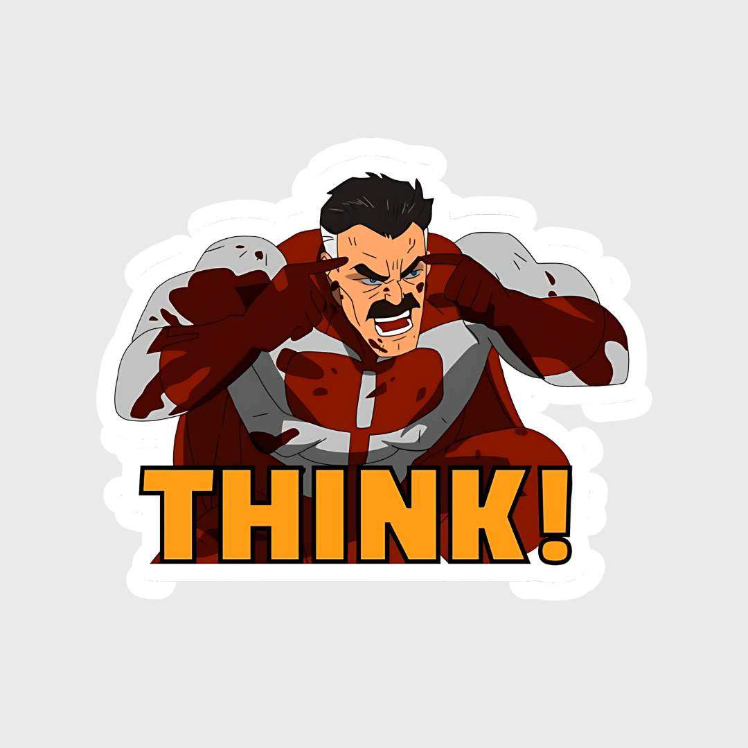 Omni man think mark sticker - sticckiz.com