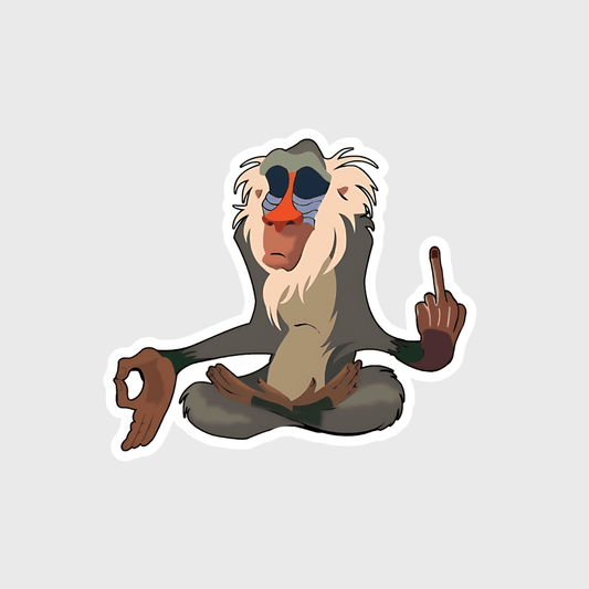 savage monkey doing yoga sticker - sticckiz.com