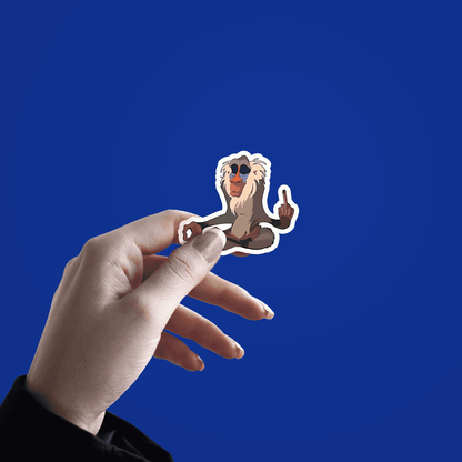 savage monkey doing yoga sticker - sticckiz.com