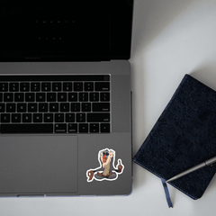 savage monkey doing yoga sticker - sticckiz.com