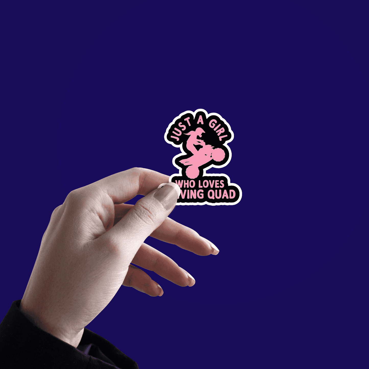 Just a girl Who loves Driving Quad Sticker - sticckiz.com