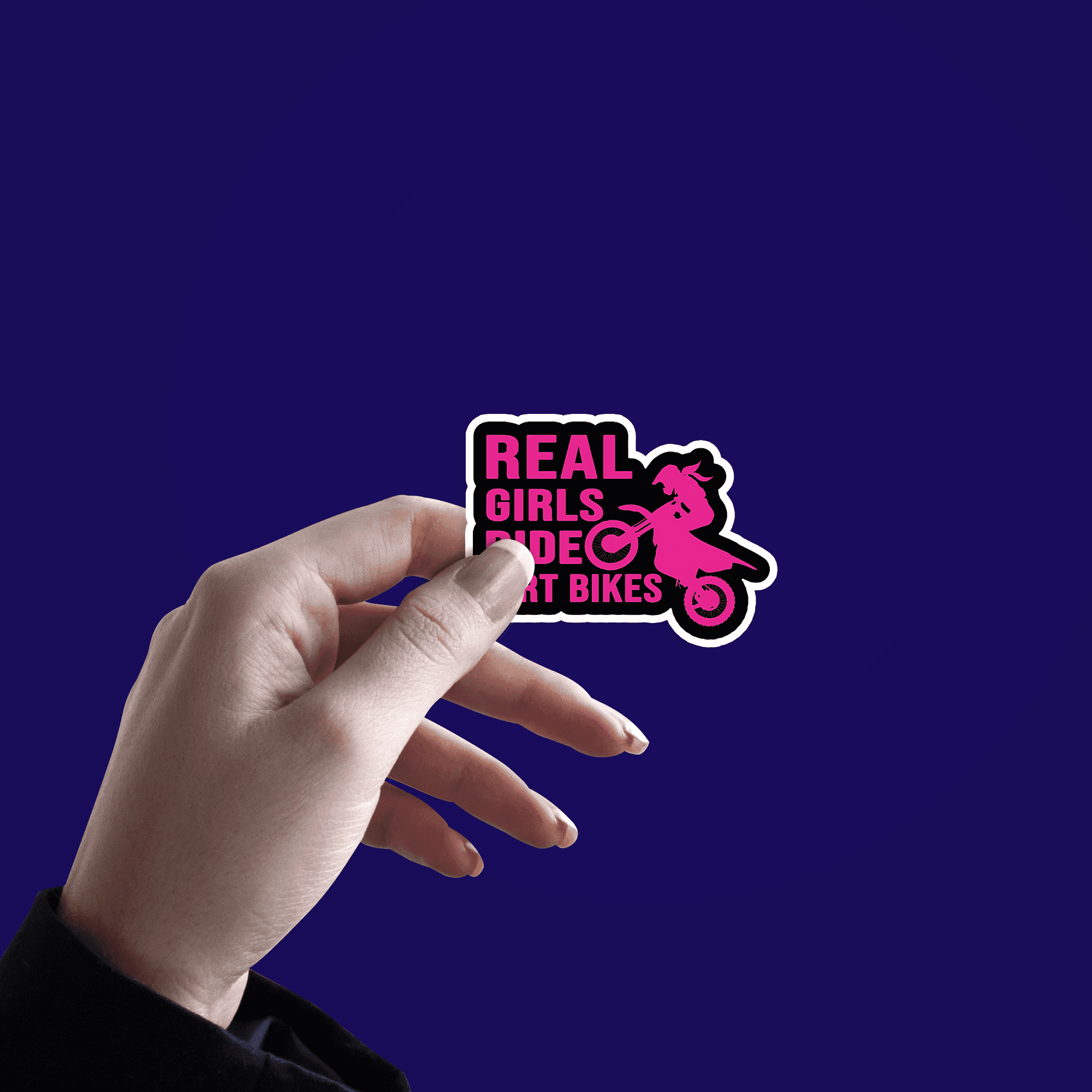 Real Girls Ride Dirt Bikes Sticker - sticckiz.com