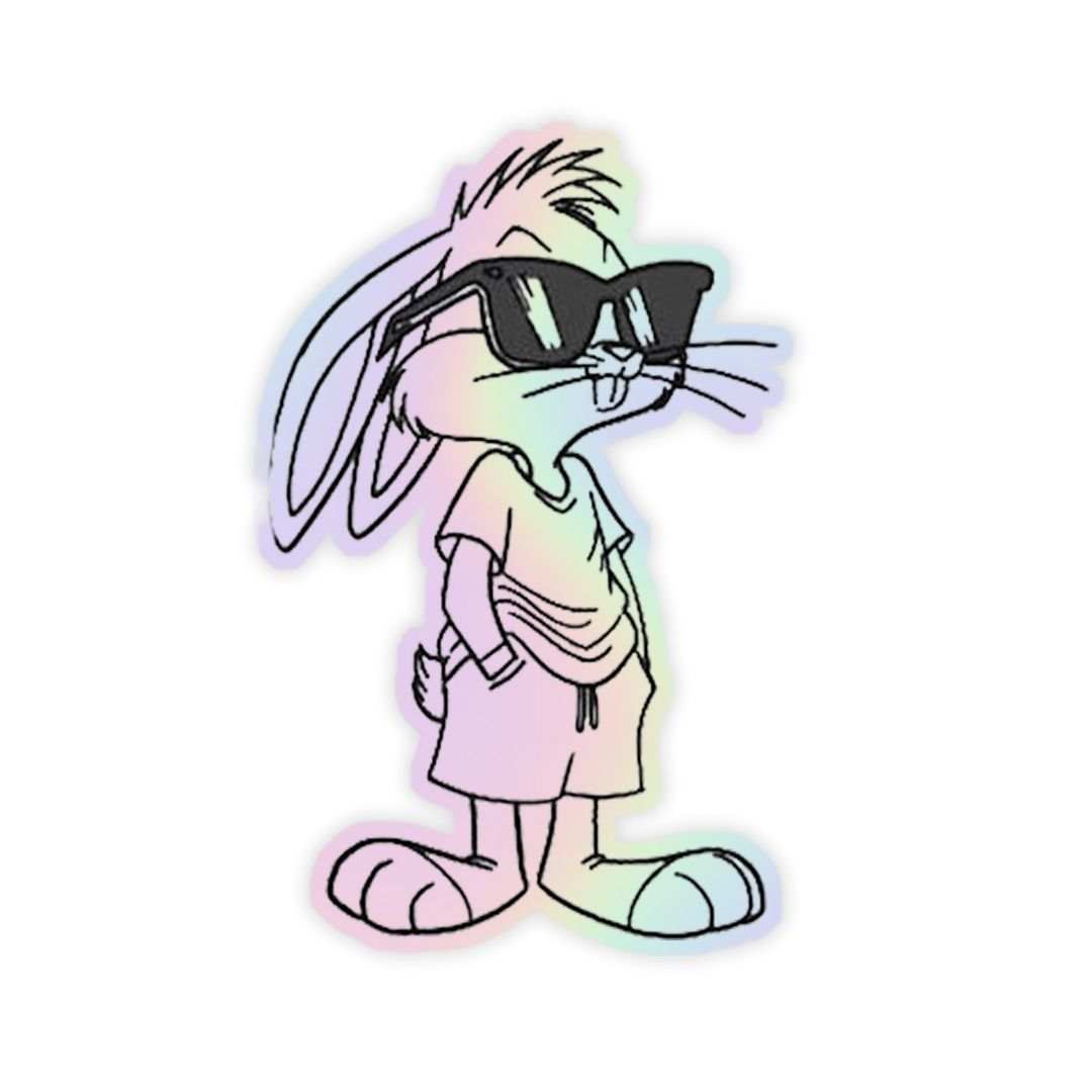 Bunny Holographic Sticker - sticckiz.com