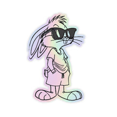 Bunny Holographic Sticker - sticckiz.com