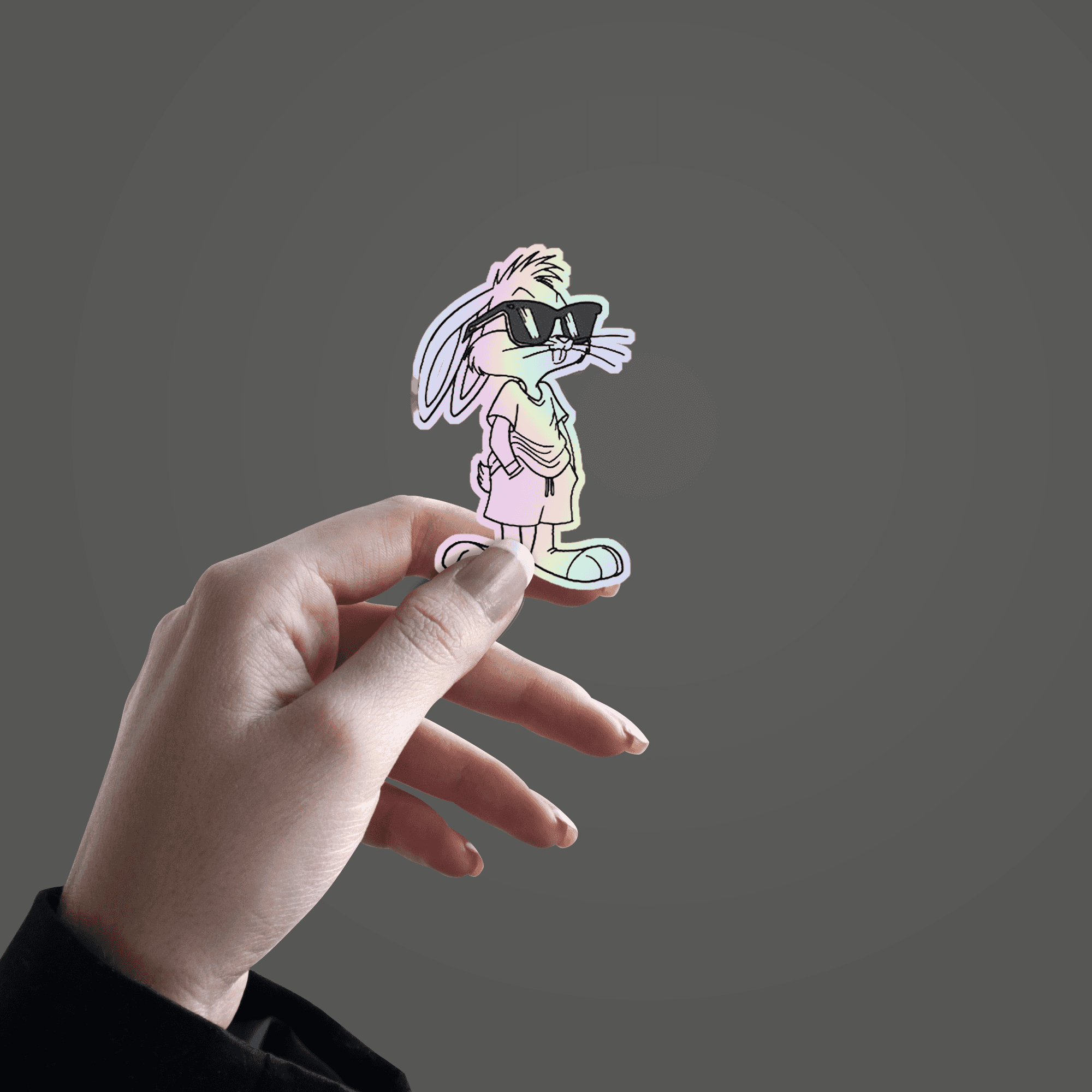 Bunny Holographic Sticker - sticckiz.com