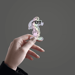 Bunny Holographic Sticker - sticckiz.com