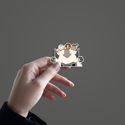 Appa and characters from Avatar: The Last Airbender. Sticker