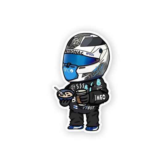 Bike racer with breakfast Sticker