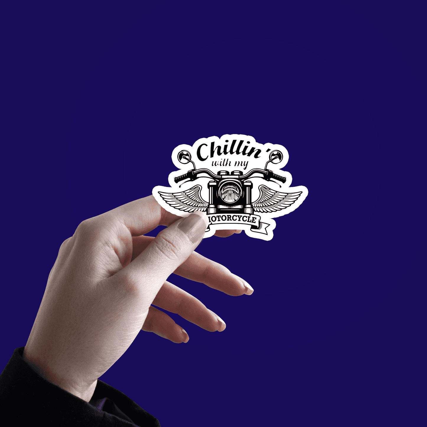 Chillin With my Motorcycle Sticker - sticckiz.com