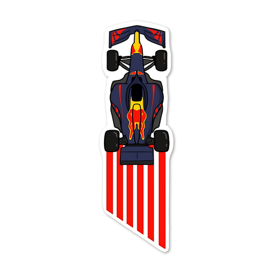 formula car racing sticker