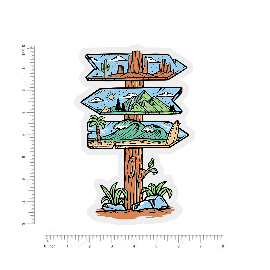 Road sign Natural bumper Sticker