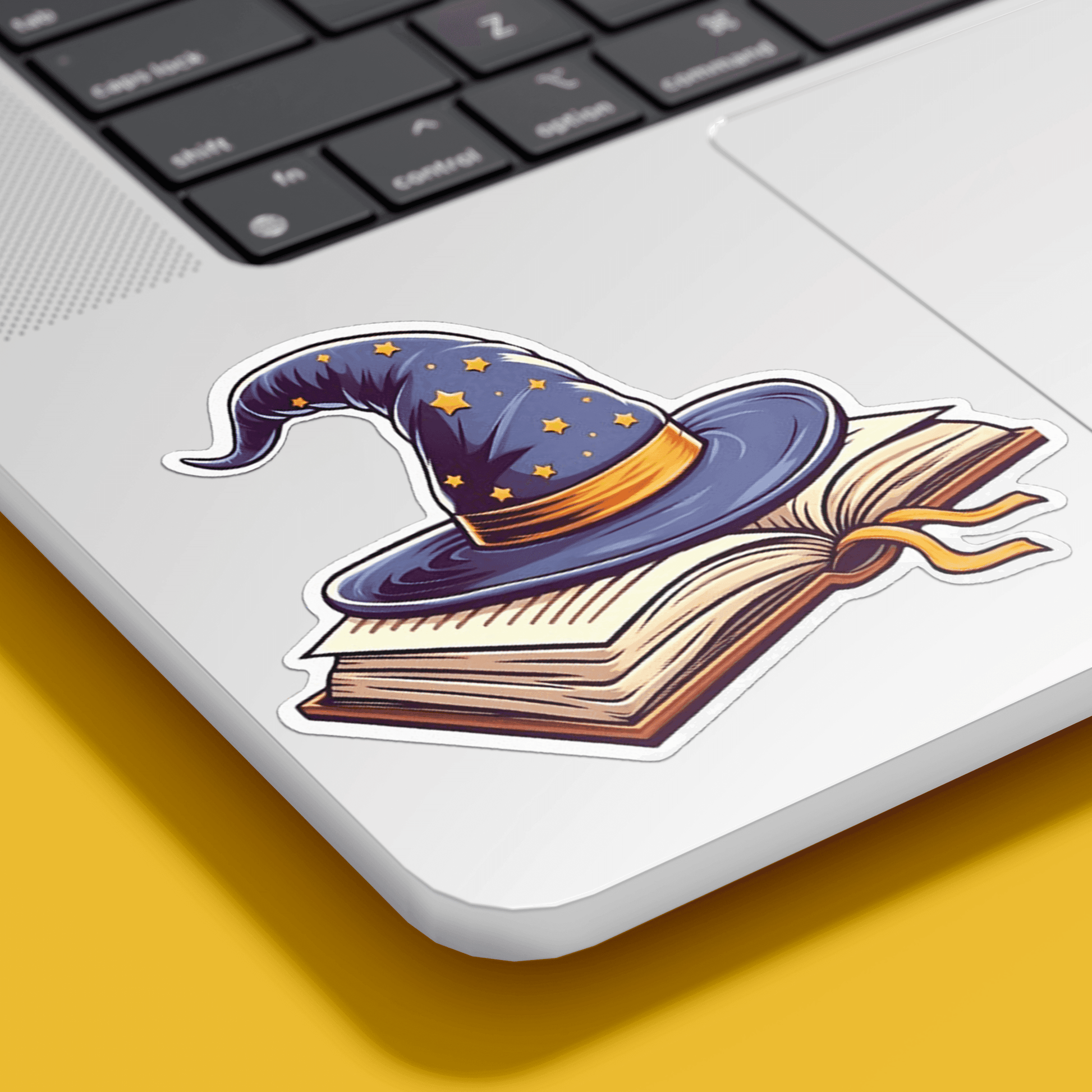 Witch Hat With Book Sticker - sticckiz.com