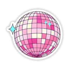 Pink Disco Ball Sticker - sticckiz.com