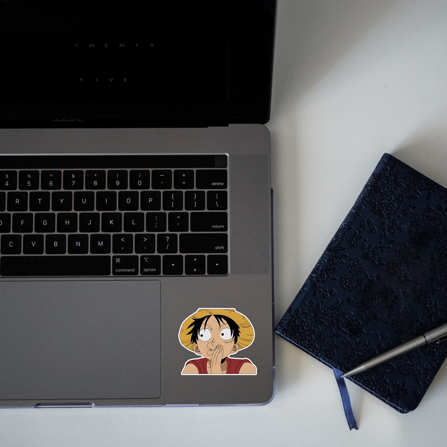 Monkey D. Luffy whispering Sticker