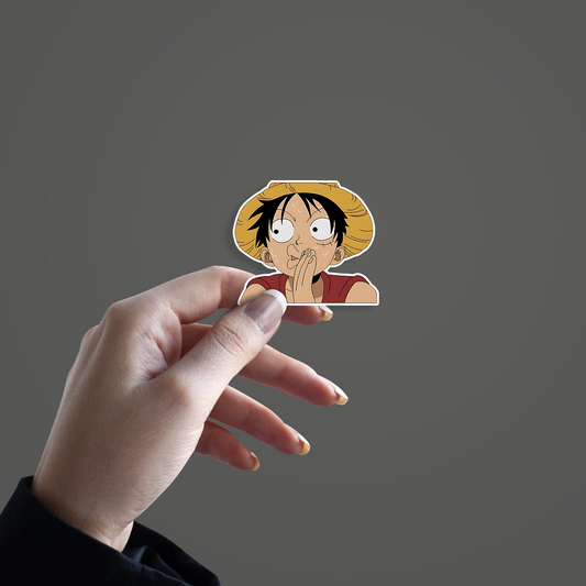 Monkey D. Luffy whispering Sticker