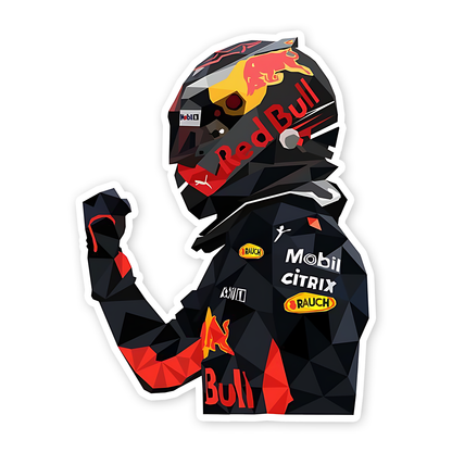 Red bull biker Sticker
