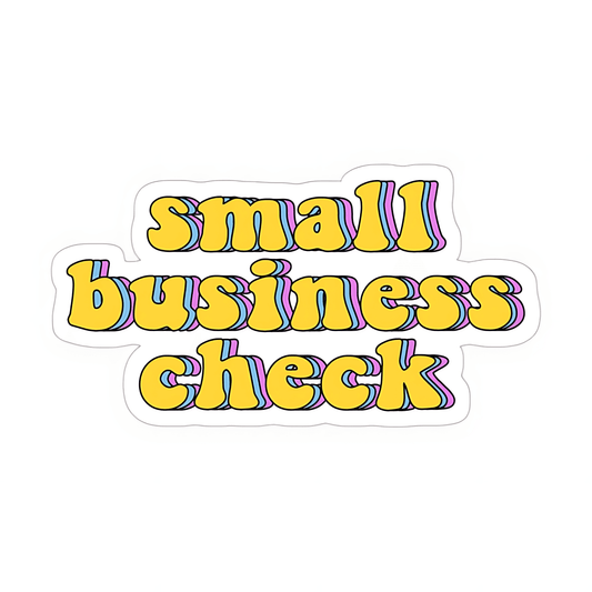 Small Business Check Sticker - sticckiz.com