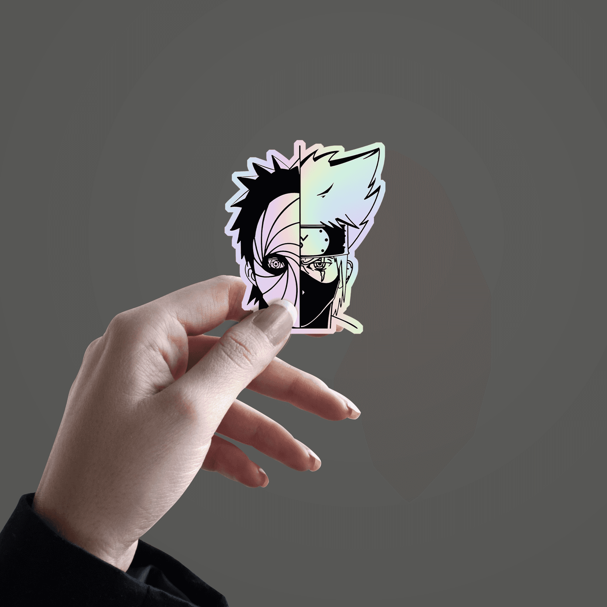 Kakashi Obita Holographic Sticker - sticckiz.com
