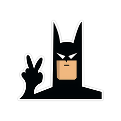 Batman the Superhero Chilling Sticker