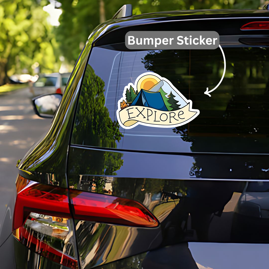Explore animated art bumper Sticker