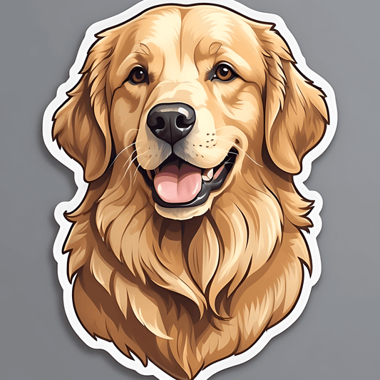 Golden Retriever Sticker - sticckiz.com