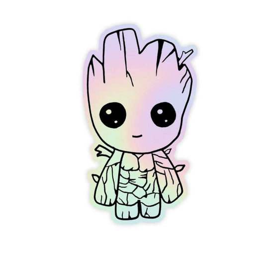 Groot Holographic Sticker - sticckiz.com