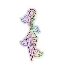 Kunai Holographic Sticker - sticckiz.com