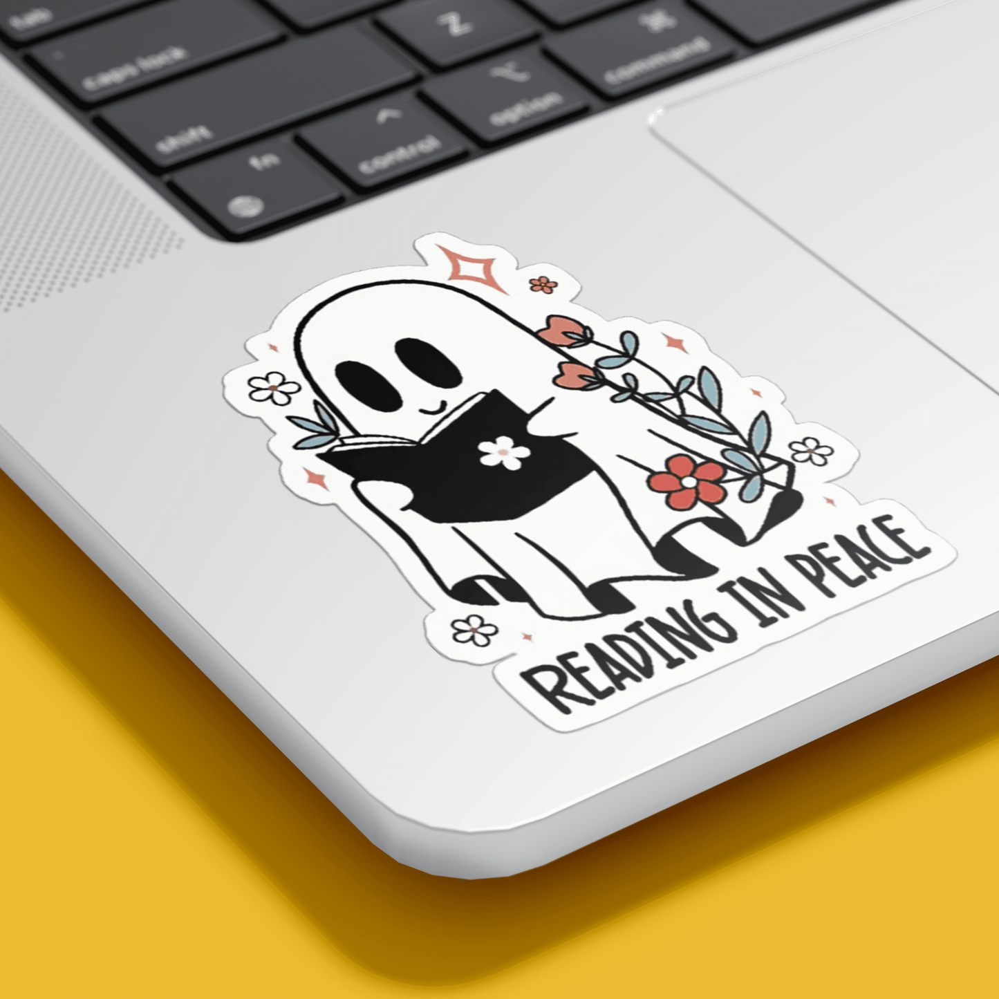 Ghost Reading Sticker - sticckiz.com