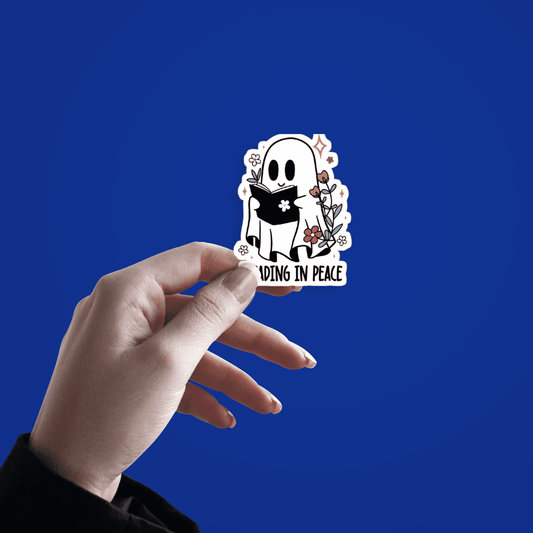 Ghost Reading Sticker - sticckiz.com