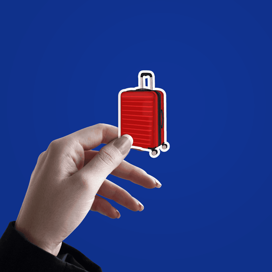 Red Suitcase Sticker - sticckiz.com