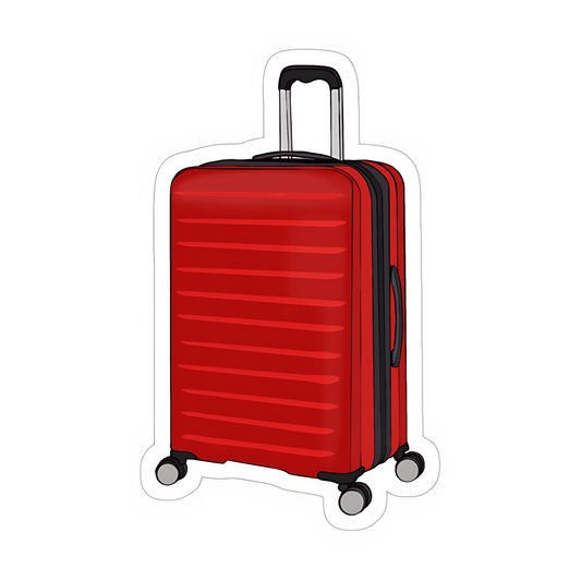 Red Suitcase Sticker - sticckiz.com