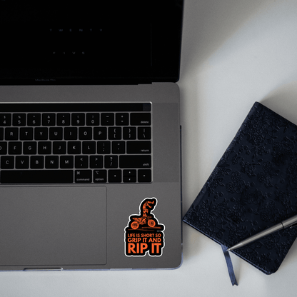 Life is Short So Grip it and Rip it Sticker - sticckiz.com