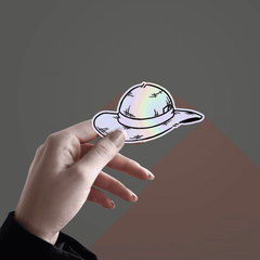 Luffy Hat Holographic Sticker - sticckiz.com