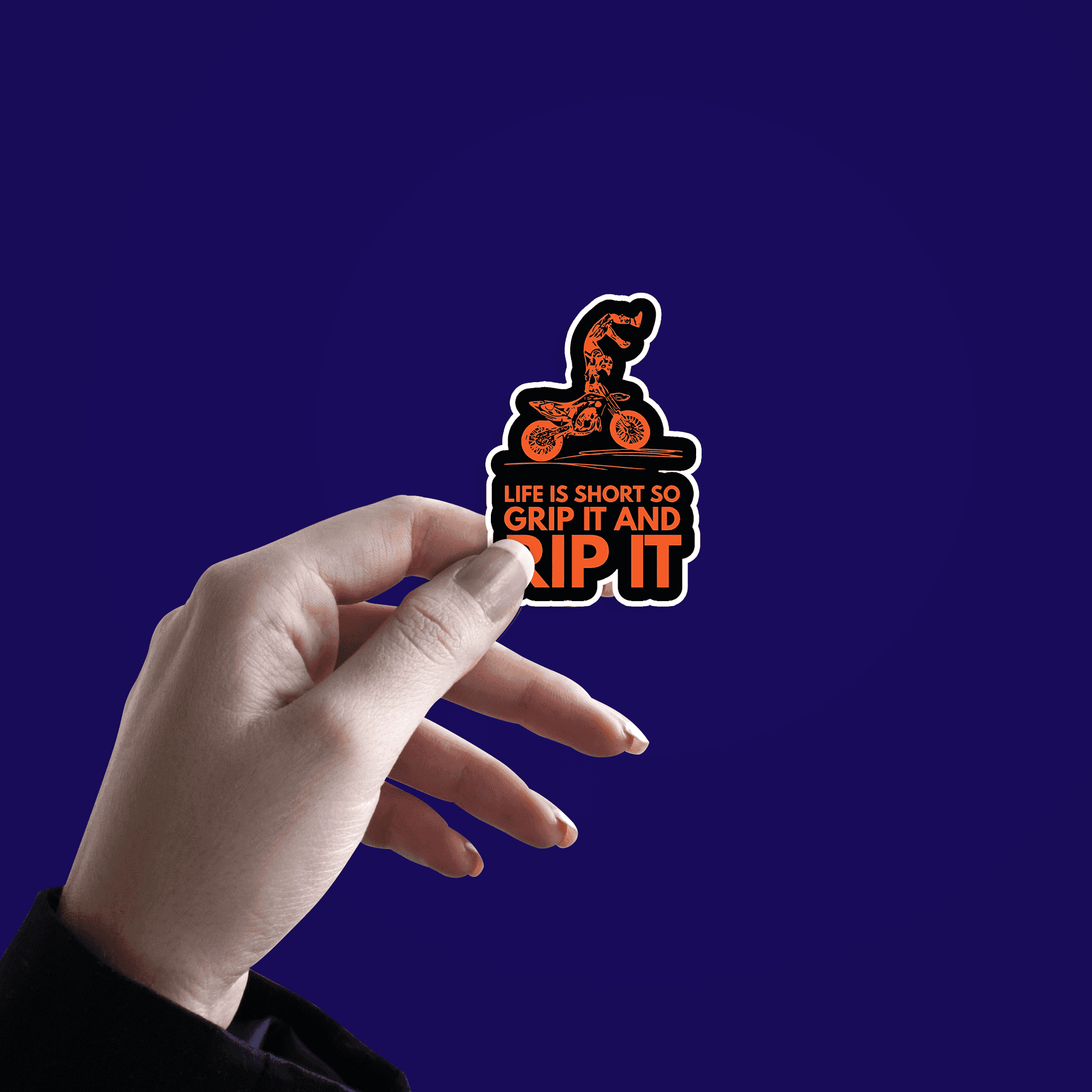 Life is Short So Grip it and Rip it Sticker - sticckiz.com