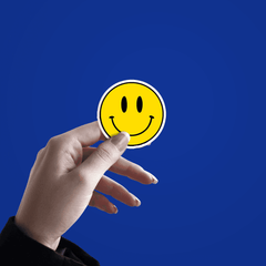 Yellow Smiley Emoji Sticker - sticckiz.com