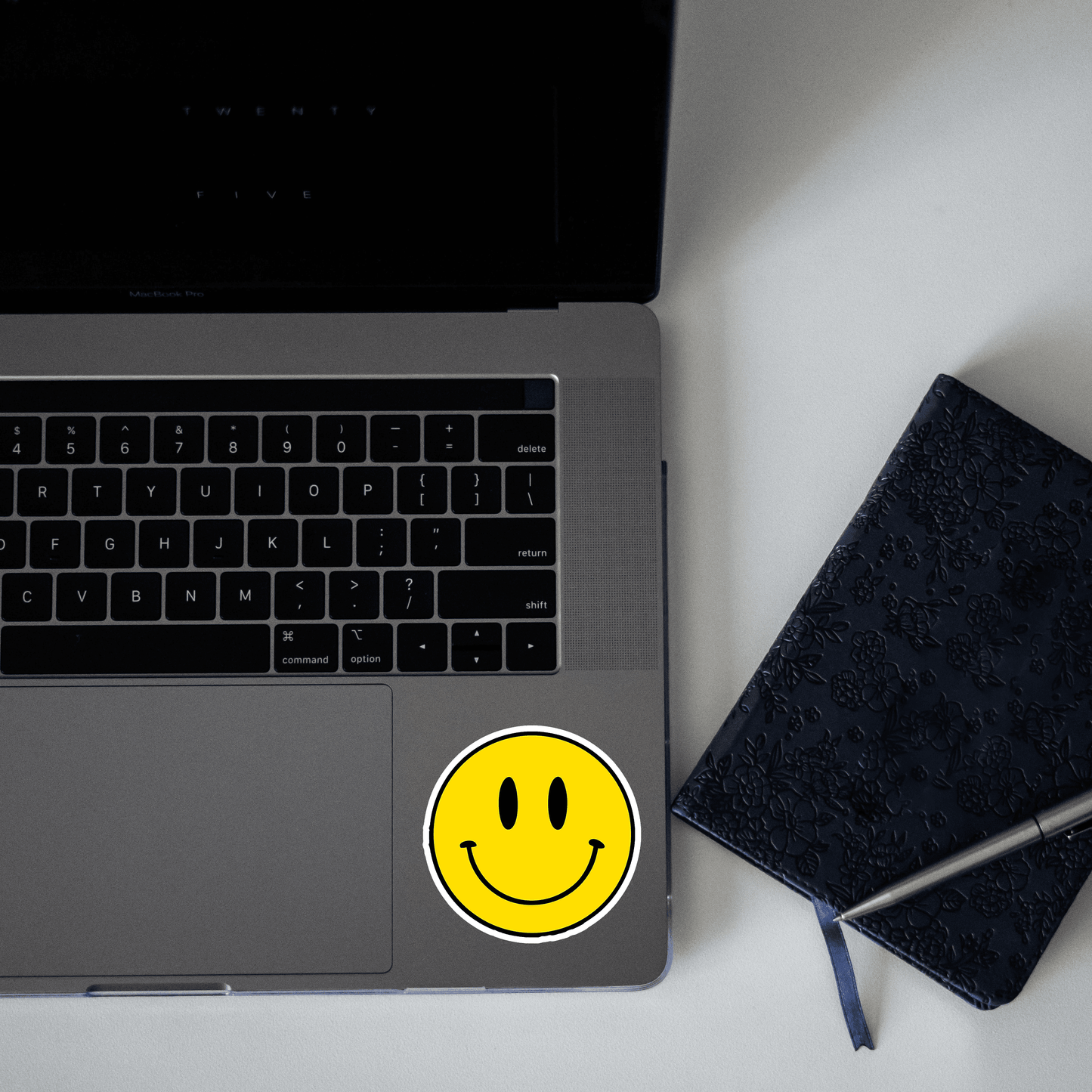 Yellow Smiley Emoji Sticker - sticckiz.com