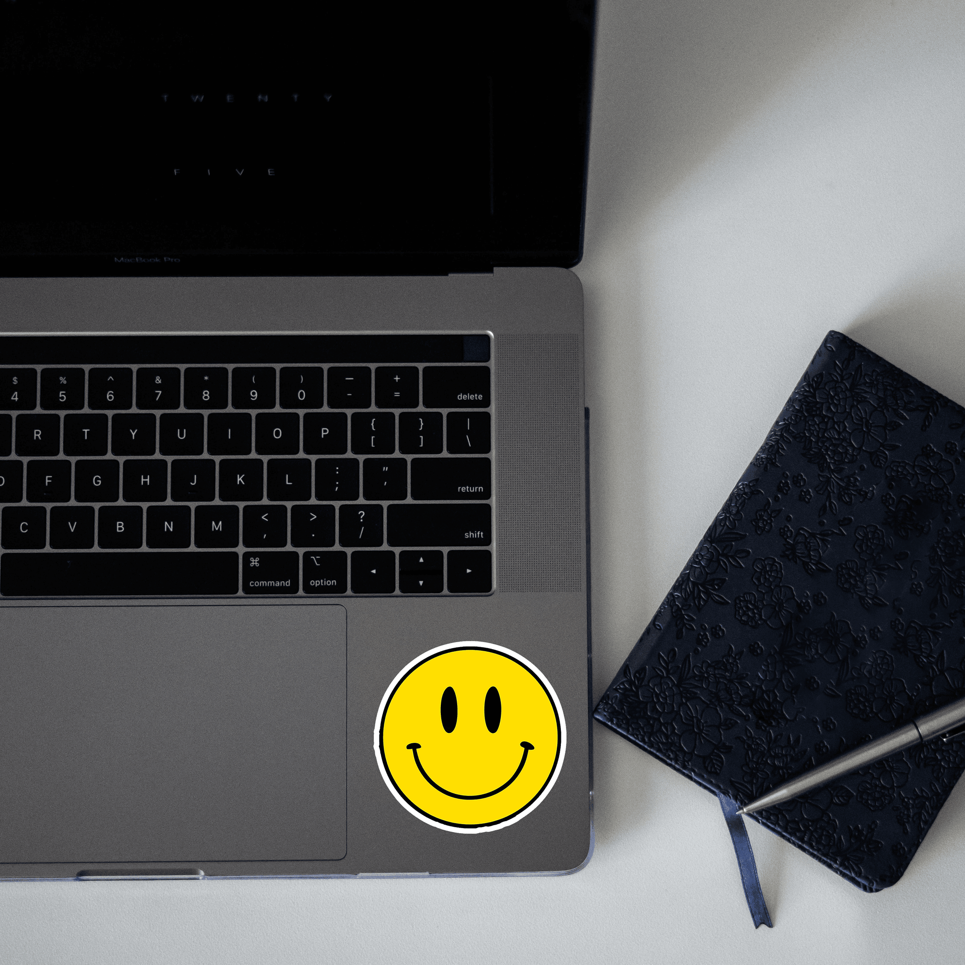 Yellow Smiley Emoji Sticker - sticckiz.com