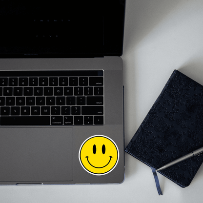Yellow Smiley Emoji Sticker - sticckiz.com