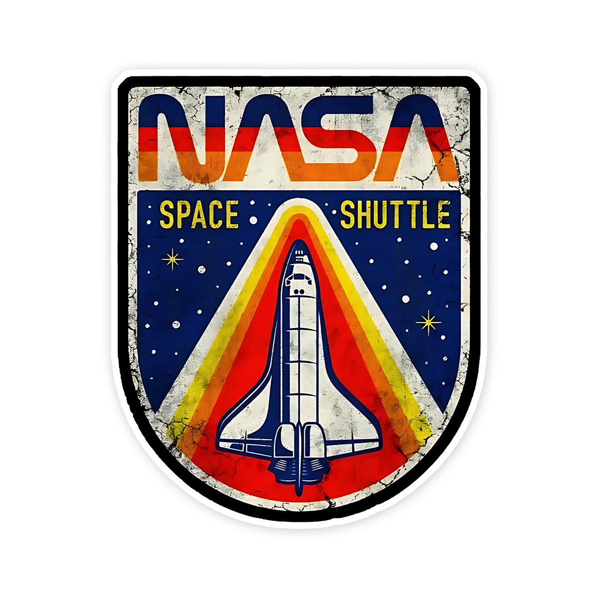 Nasa Space Shuttle Retro Sticker – sticckiz.com