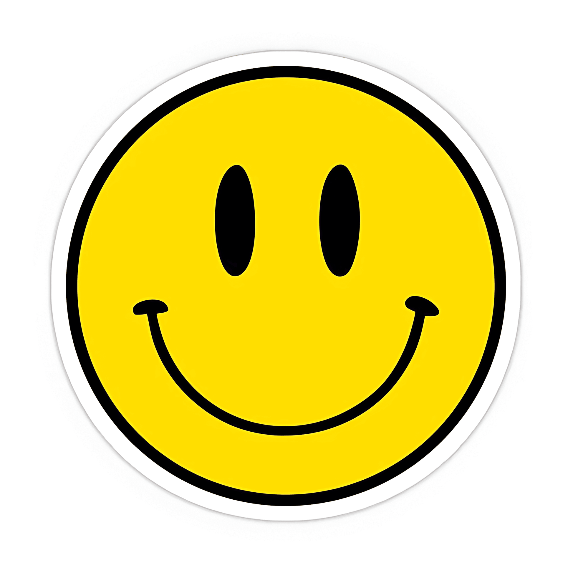Yellow Smiley Emoji Sticker - sticckiz.com