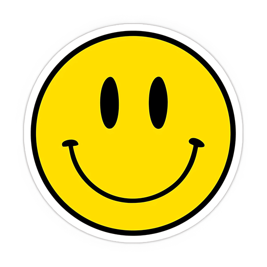 Yellow Smiley Emoji Sticker - sticckiz.com