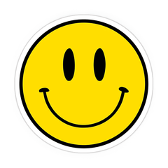 Yellow Smiley Emoji Sticker - sticckiz.com
