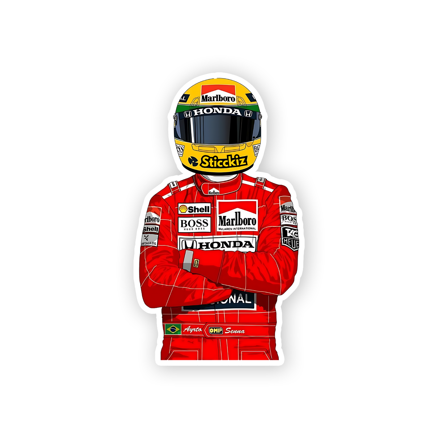 . Ayrtonn Senna Standard Sticker – sticckiz.com