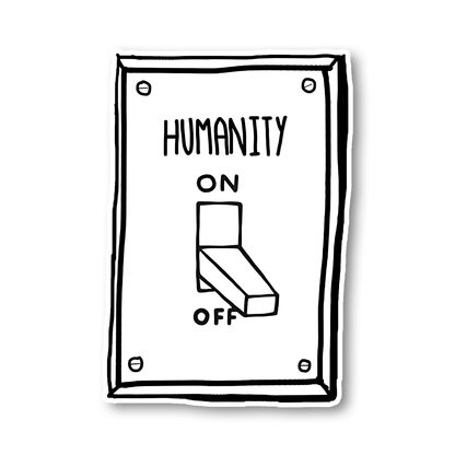 humanity off Sticker
