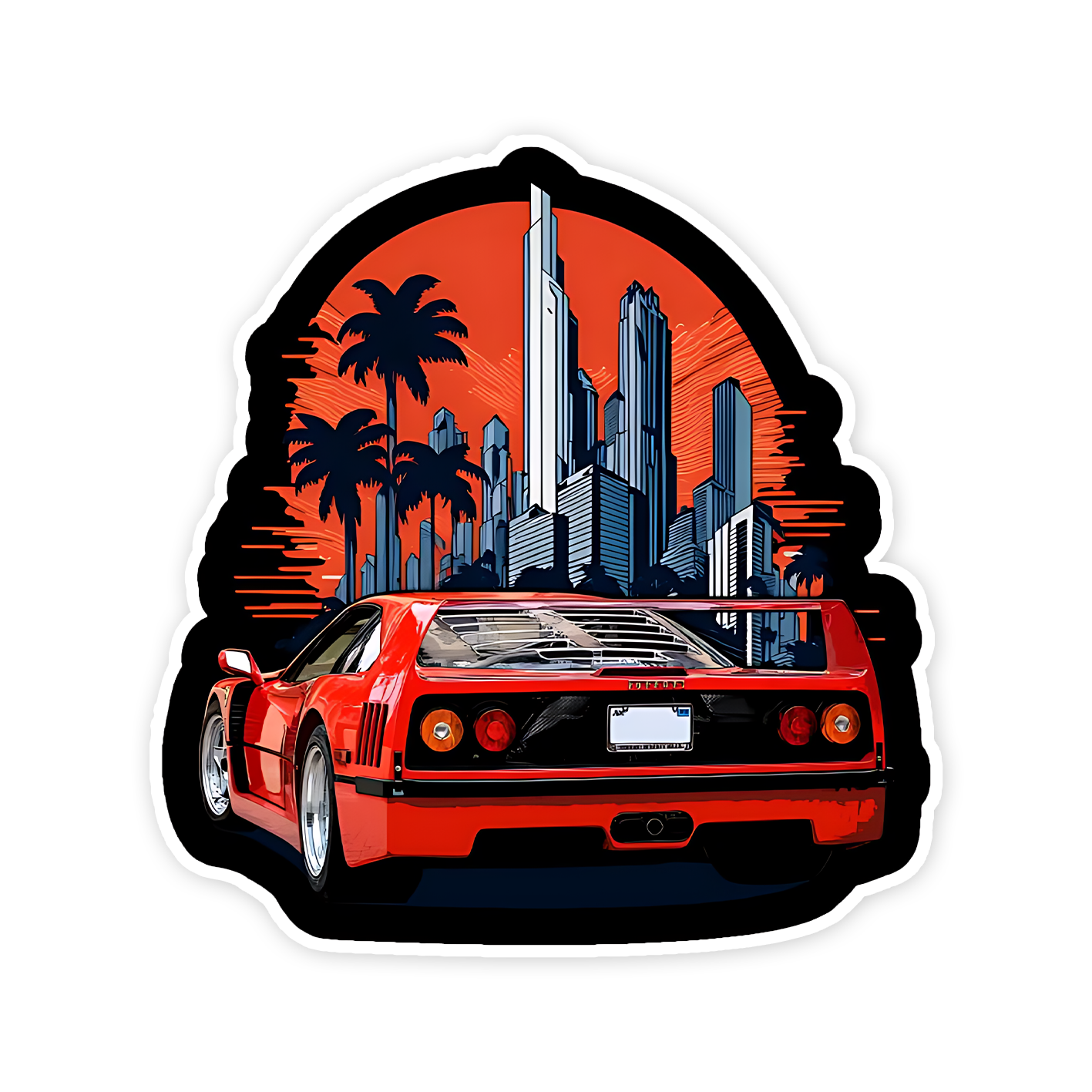 Ferrari F40 Car Sticker – sticckiz.com