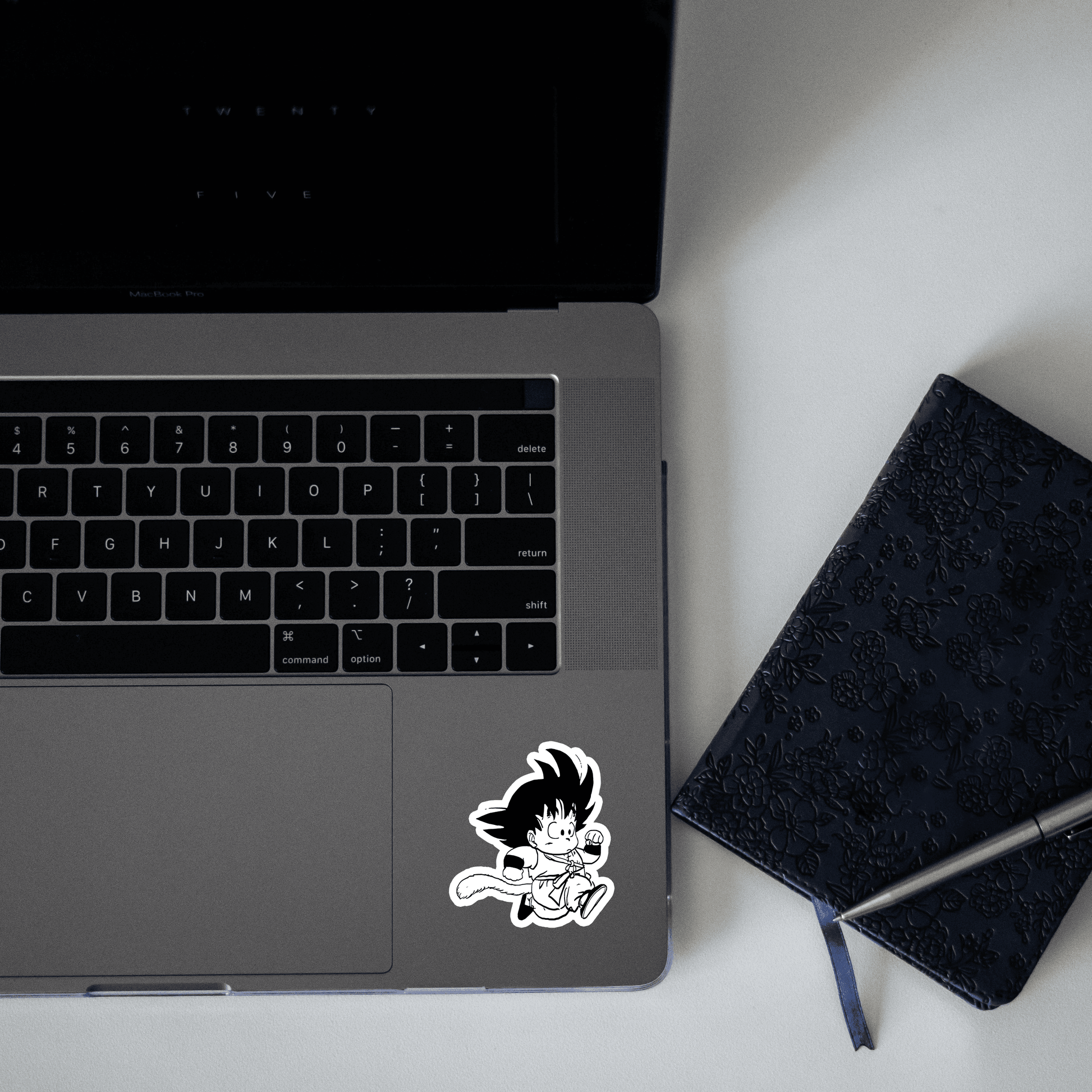 kid goku running sticker - sticckiz.com